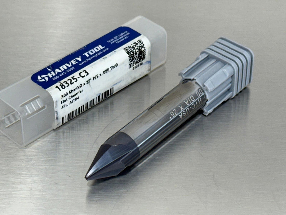 Harvey 25° Carbide Chamfer Cutter Mill 1/2" Shank 18325-C3