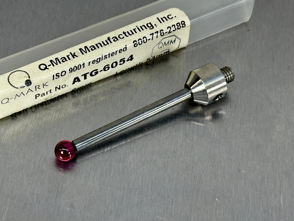 Q-Mark M5 Stylus Carbide Stem 6mm Ruby Ball CMM Probe ATG-6054
