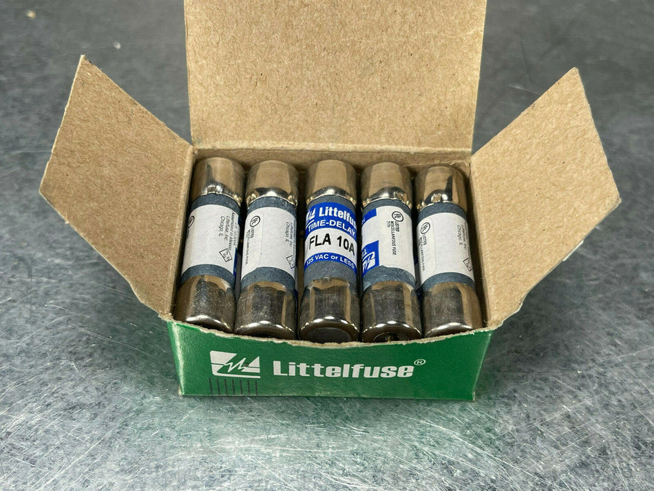 (Box of 10) Littlefuse FLA 10 Fuse 10A 125V Time Delay