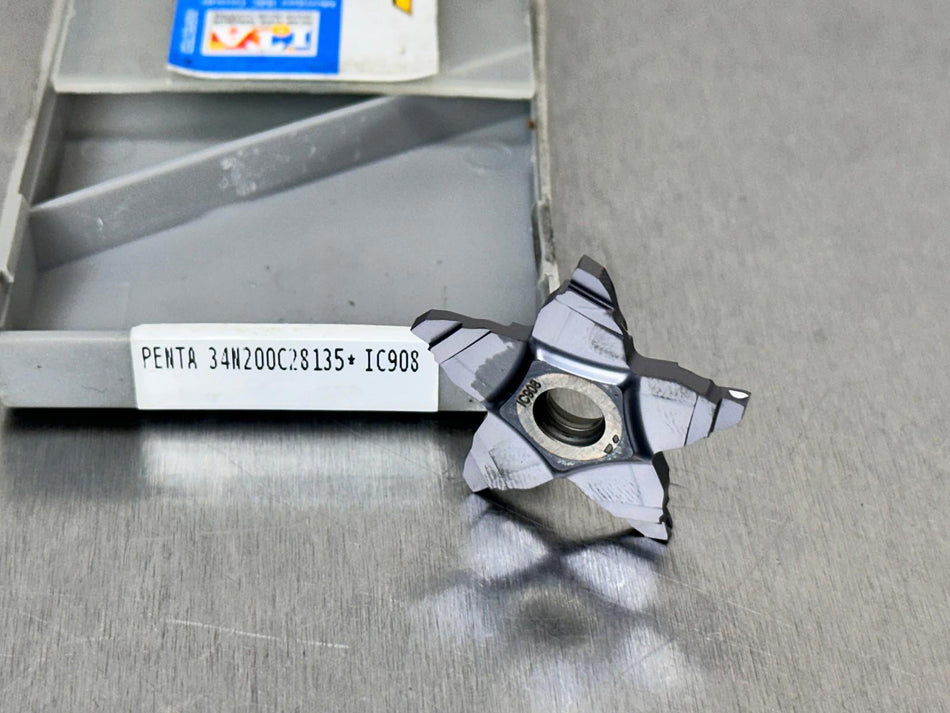 Iscar PENTA 34N200C28135 IC908 Carbide Insert (Box of 1)