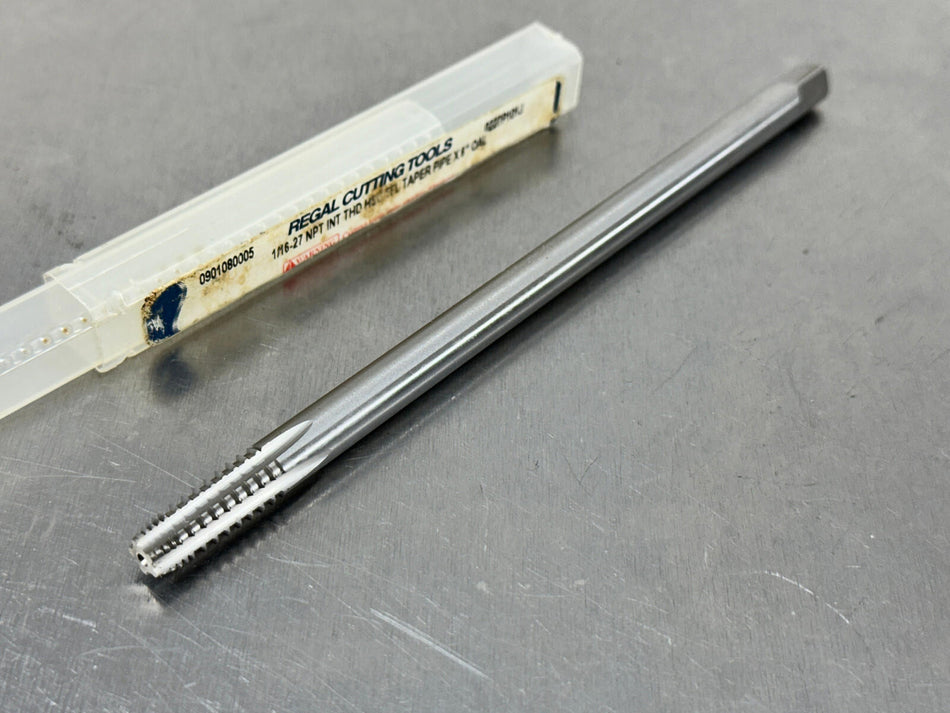 Regal 1/16-27 NPT Extension Pipe Tap 5FL Interrupted Thread 6" OAL