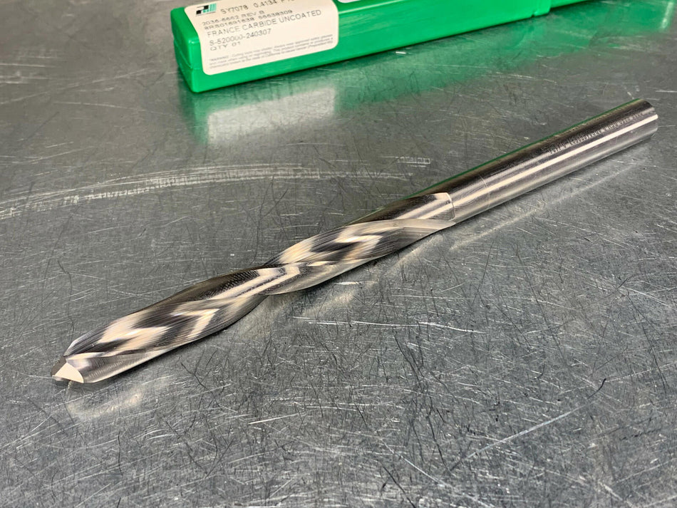 PTD .4134" Solid Carbide Drill, 6-1/4" OAL (10.5mm)