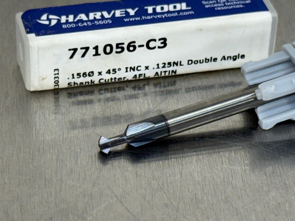 Harvey 5/32" Carbide Double Angle Shank Cutter Pointed 771056-C3