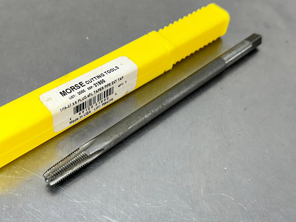 Morse 1/16-27 NPT Extension Pipe Tap 4FL 6" OAL 31800