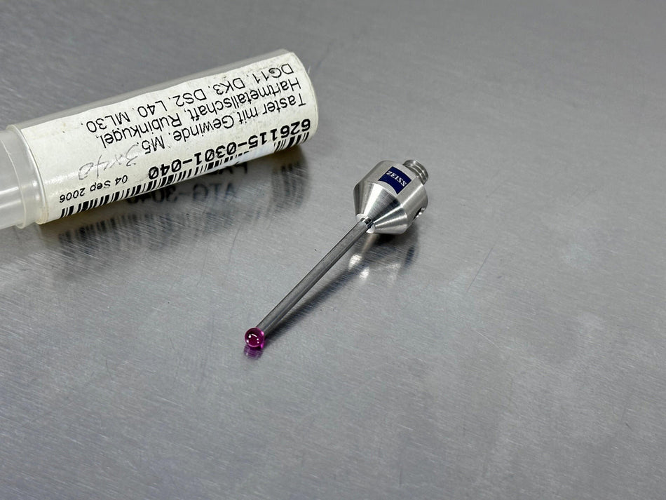 Zeiss CMM Stylus M5, DK3 L40 Ruby Ball Sphere 626115-0301-040