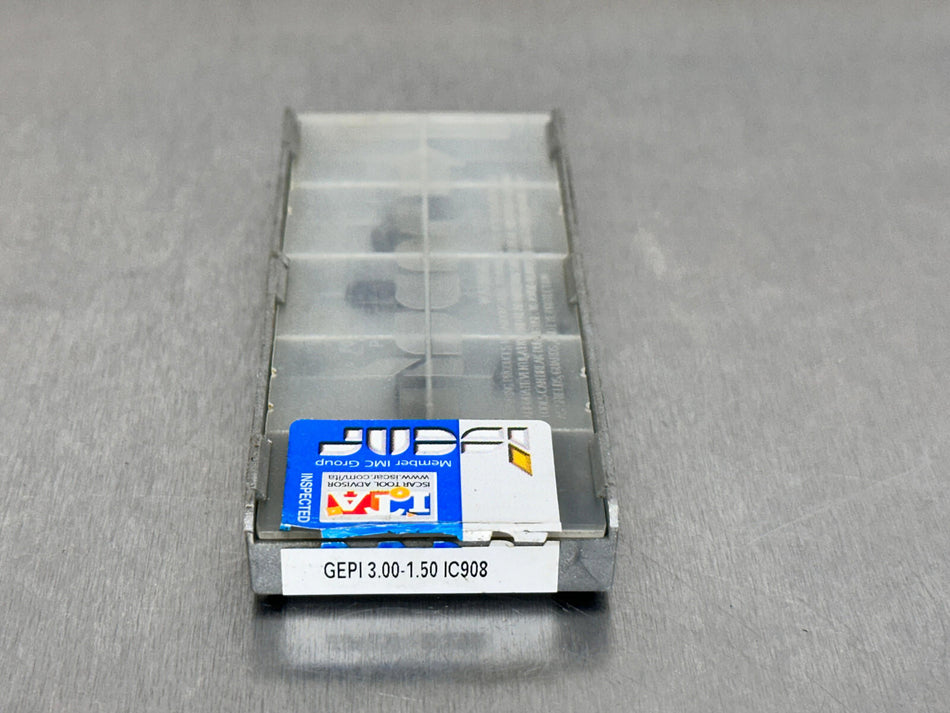 Iscar GEPI 3.00-1.50 ic908 Carbide Insert (Pack of 6)
