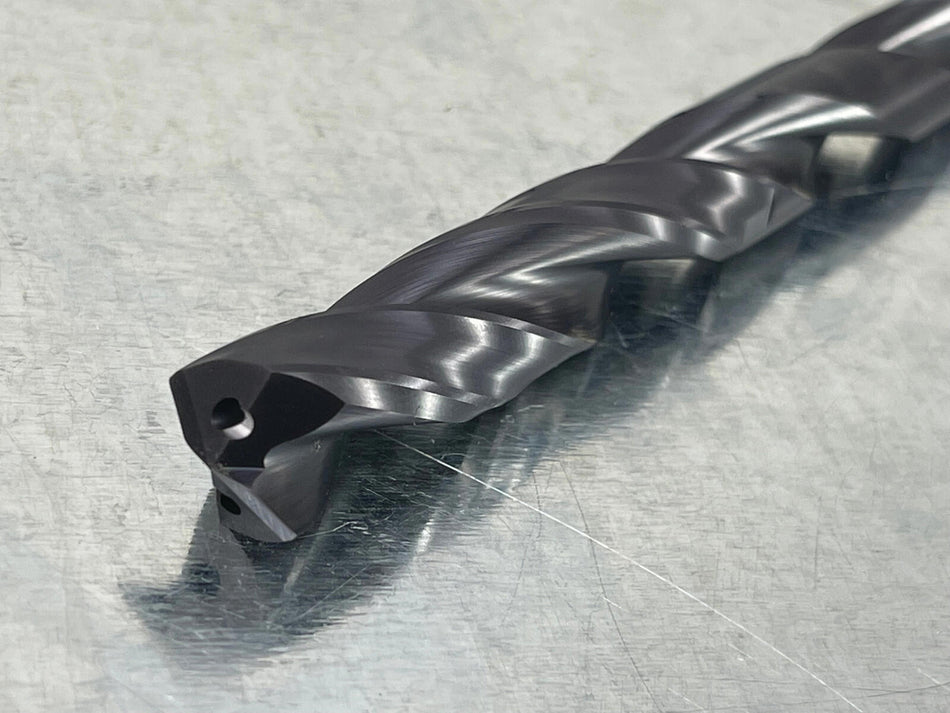 Guhring 39/64" Solid Carbide Drill 5512, Coolant Thru, RT100 U Firex 7xD