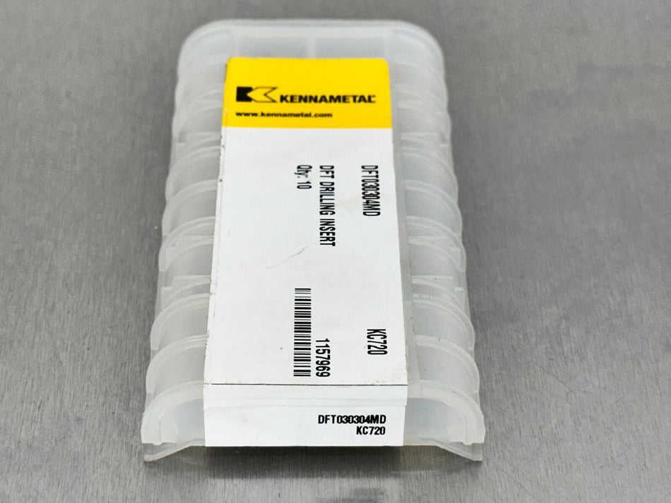 Kennametal DFT030304MD KC720 Carbide Insert (Pack of 10)