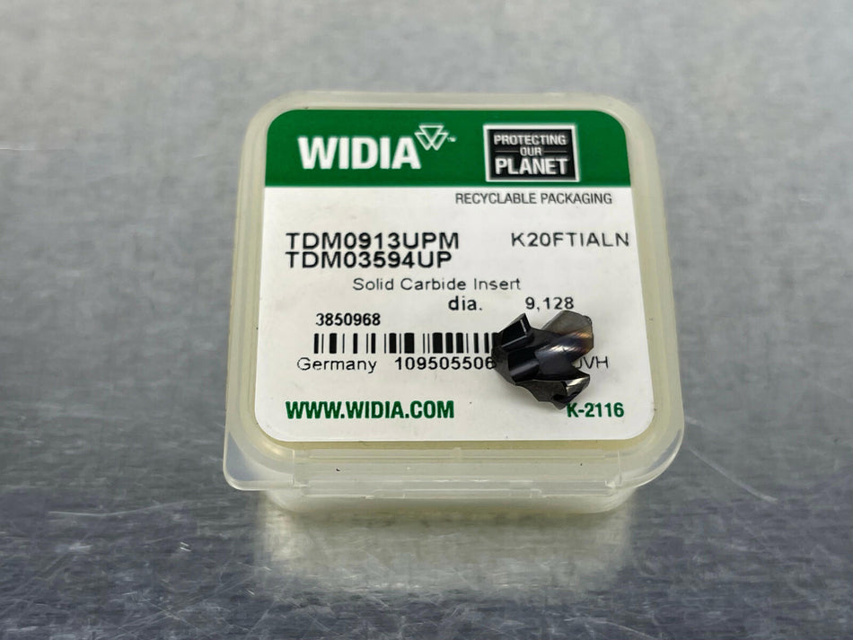 Widia TDM0913UPM Carbide Drill Insert Victory Modular TDM1 9.13mm K20F