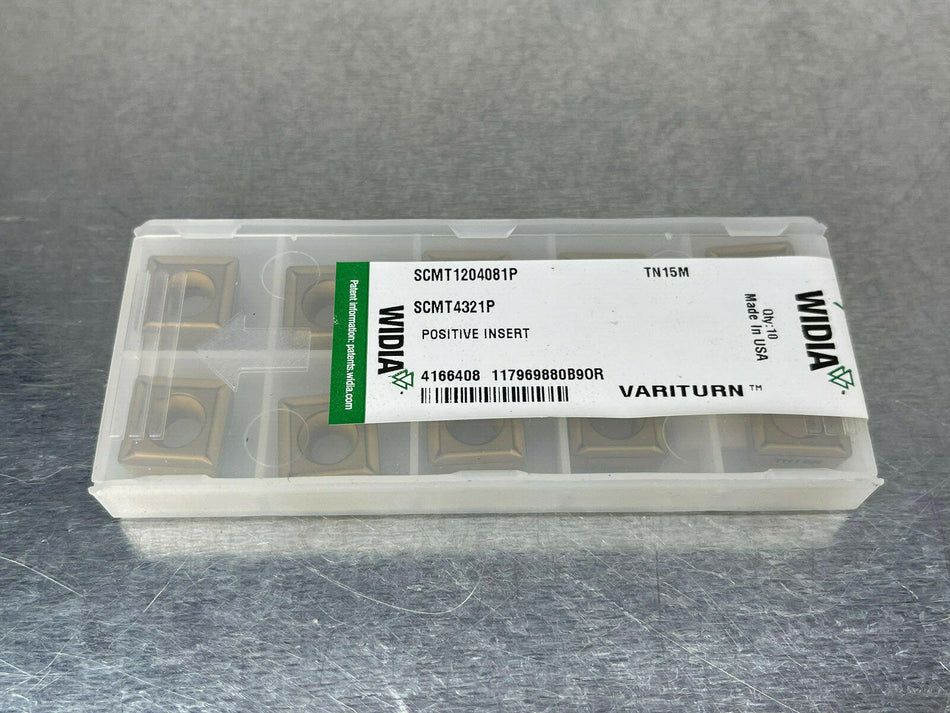 Widia SCMT4321P TN15M Carbide Insert VariTurn SCMT 1204081P (Pack of 10)