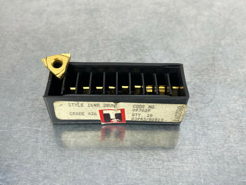 RTW 16NR 28UN 026 Carbide Insert Threading (Pack of 10)