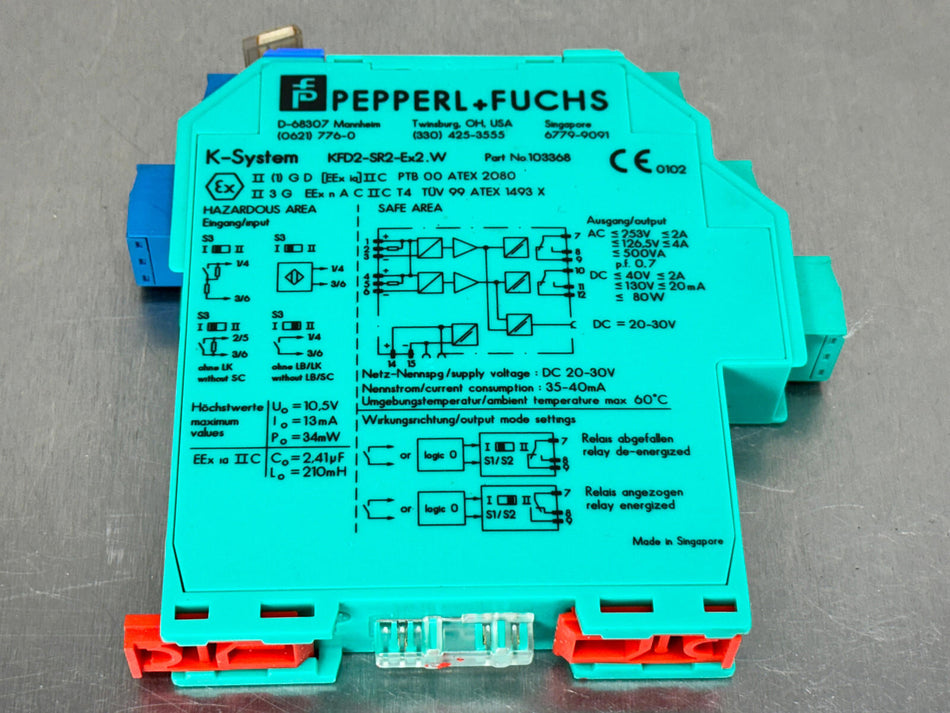 Pepperl+Fuchs KFD2-SR2-Ex2.W Swtich Amplifier K-System