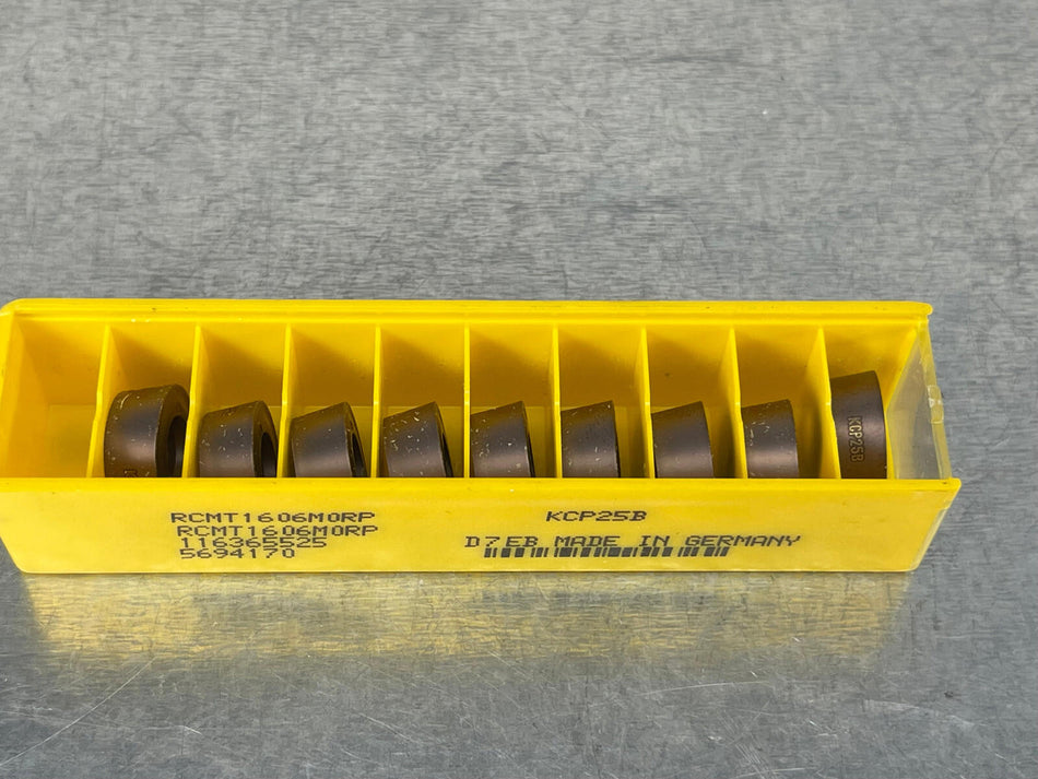 Kennametal RCMT 1606M0RP KCP25B Carbide Insert (Pack of 9)