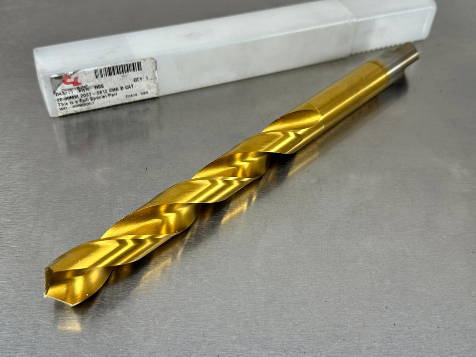 Chicago Latrobe 20mm HSS Drill 10.25" OAL TiN Coated