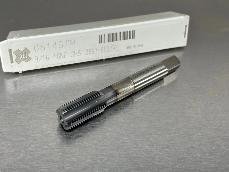 OSG 9/16-18 Tap Oil Coolant Hole VC10 GH5 5 Flute 3-5/8" OAL