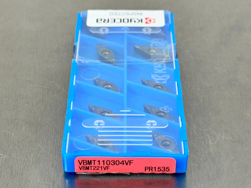 Kyocera VMBT221VF PR1535 Carbide Insert VBMT110304VF (Pack of 10)