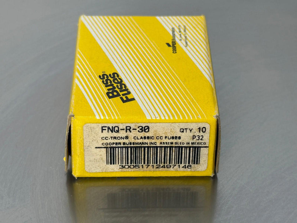 Bussmann FNQ-R-30 Fuse 10A Buss CC (Box of 8)