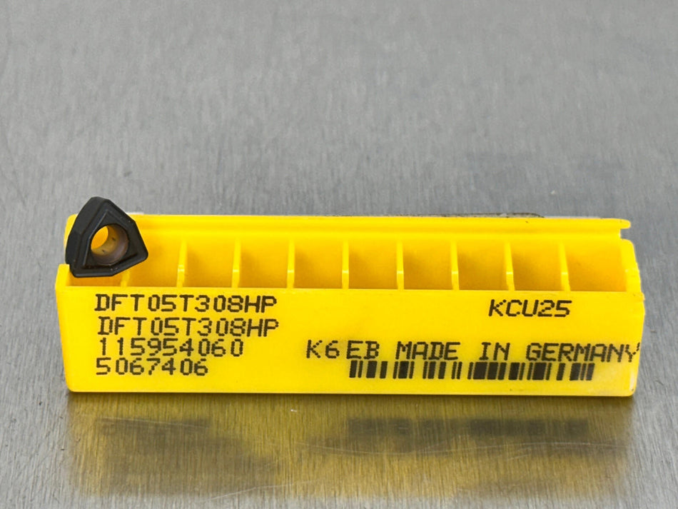 Kennametal DFT05T308HP KCU25 Carbide Insert (Pack of 10)
