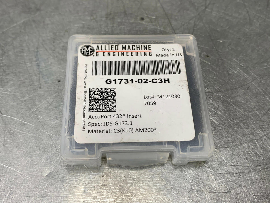 (2) Allied G1731-02-C3H Carbide Insert Accuport JDS-02 AMEC 432