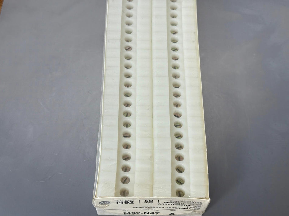 Allen Bradley 1492-N47 End Anchor Terminal Block AB (Pack of 50)