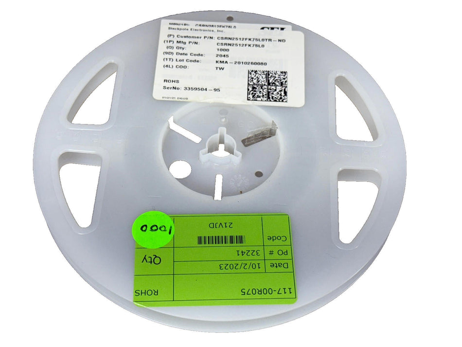 Stackpole CSRN2512FK75L0 Chip Resistor Surface Mount (Qty 1000)