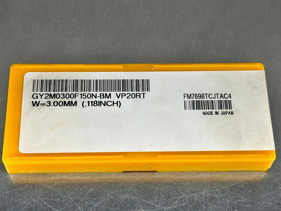Mitsubishi GY2M0300F150N-BM VP20RT Carbide Insert Grooving (Pack of 4)