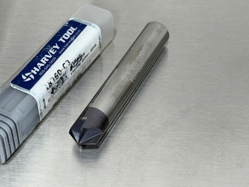 Harvey 60° Carbide Chamfer Cutter Mill 1/2" Shank 18360-C3