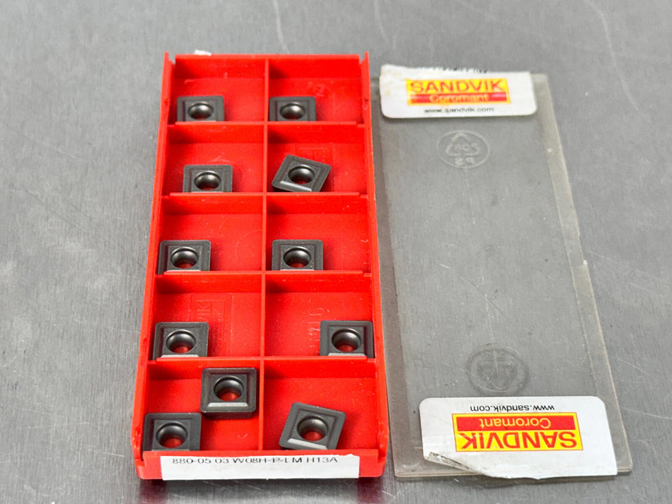 Sandvik 880-05 03 W08H-P-LM H13A Carbide Insert (Pack of 11)