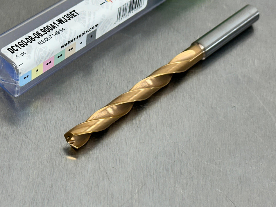 Walter 6.9mm Carbide Drill 8xD Coolant Through DC160-08-06.900A1-WJ30ET