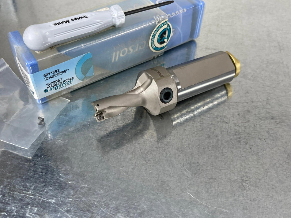 Ingersoll 14.3mm Indexable Drill Body 2xD QuadDrill Q0143029N5R01, 6180727