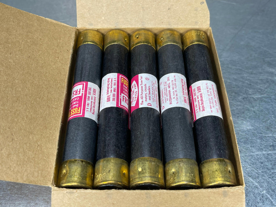 (Box of 10) Bussmann FRS 2-8/10 Fuse 600V Fusetron Dual Element Buss FRS28/10