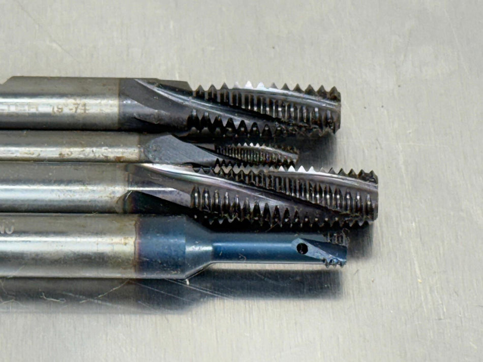 (4) Carbide Thread Mill Walter TC611 7/16-20, 3/8-16, 10-32 + 28UNJ