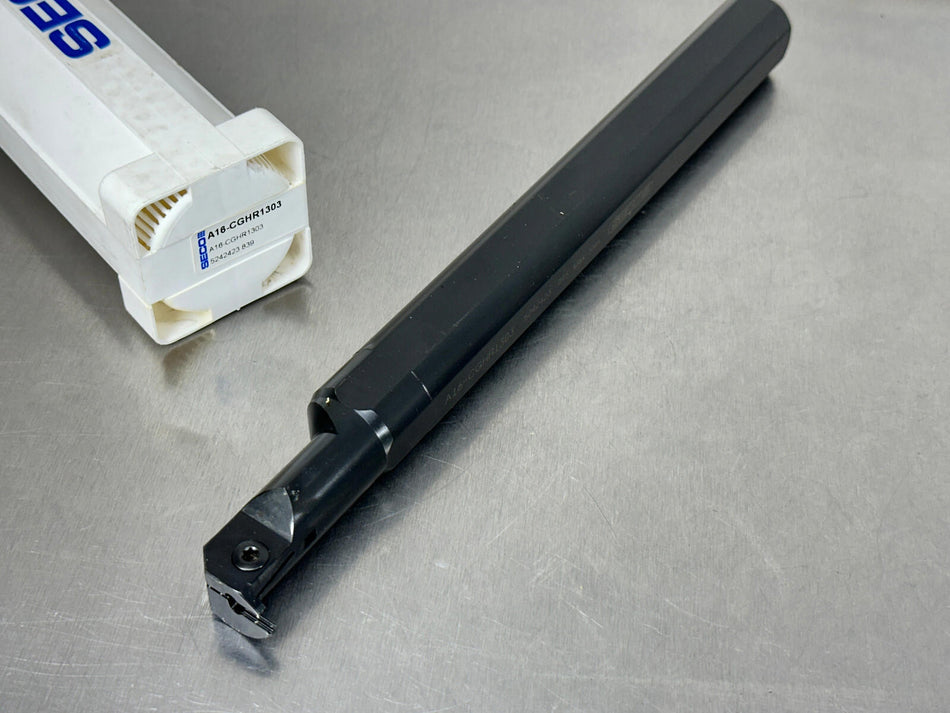 Seco A16-CGHR1303 Indexable Boring Bar Grooving 1" x 10" LCMF Insert 61868