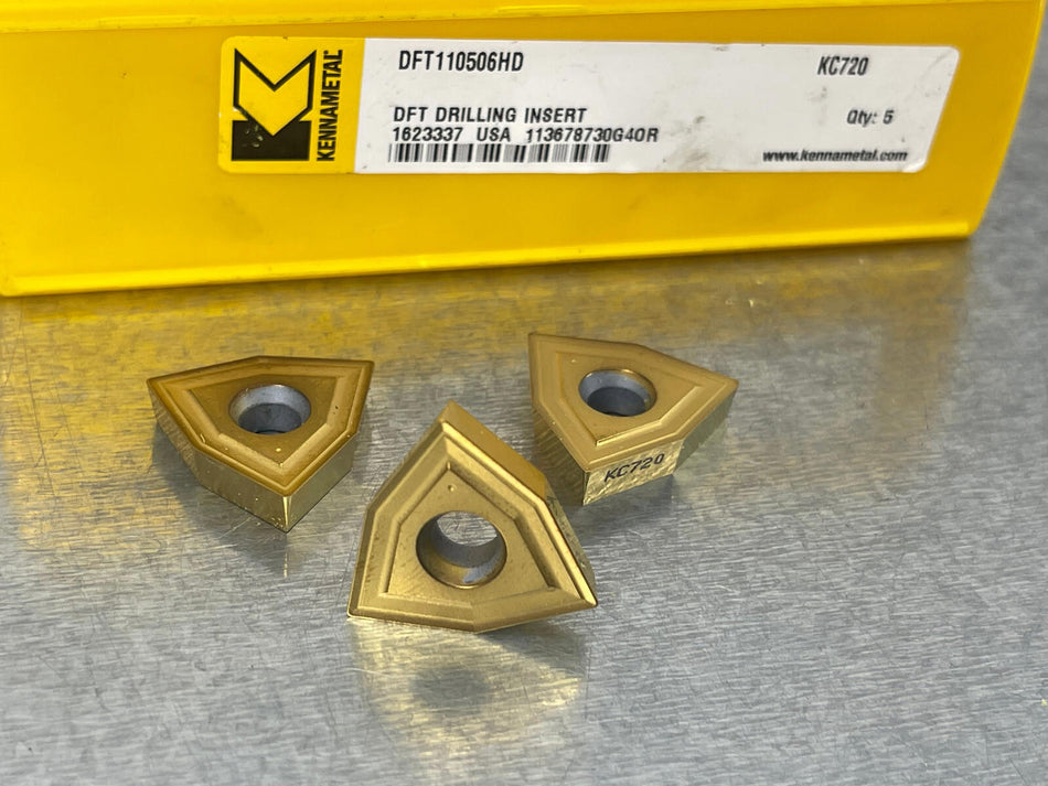Kennametal DFT110506HD KC720 Carbide Insert 1623337 (Pack of 3)