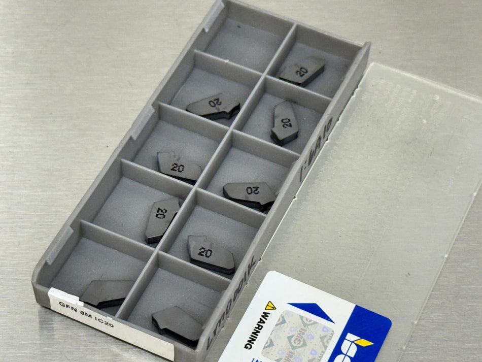 Iscar GFN 3M IC20 Carbide Insert 6001840 (Pack of 9)