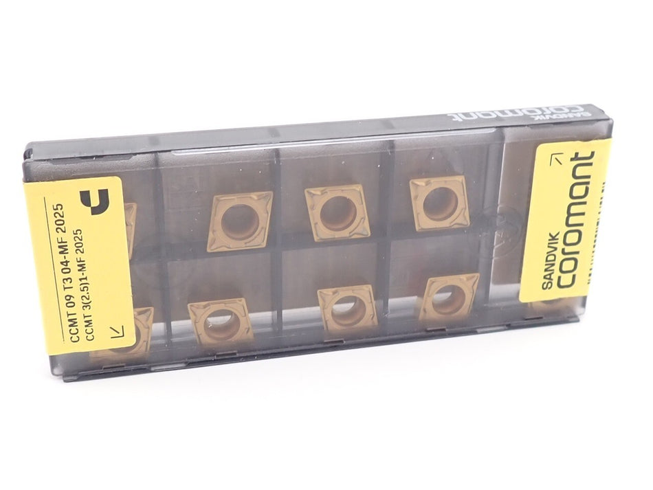 Sandvik CCMT 3(2.5)1-MF 2025 Carbide Insert 09 T3 04-MF (Pack of 10)