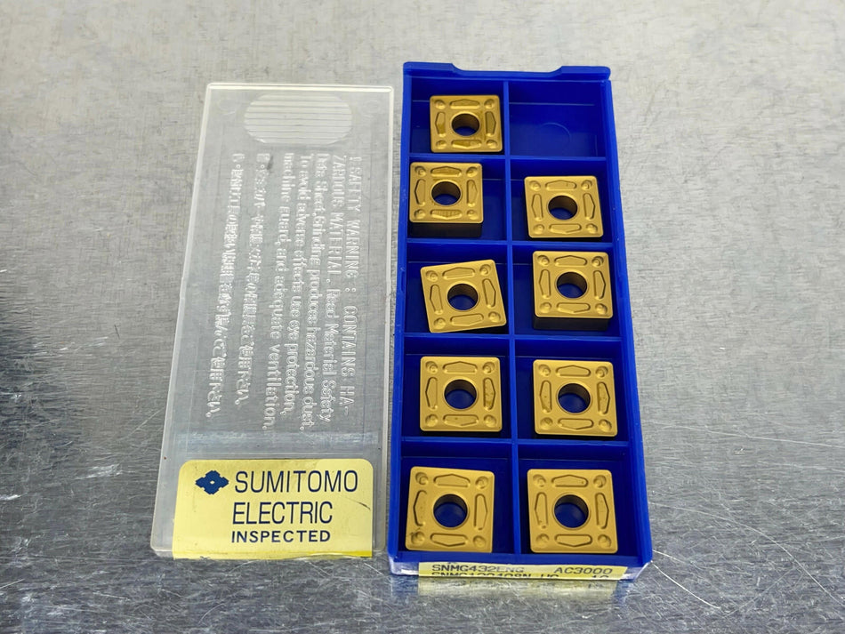 Sumitomo SNMG432ENG AC3000 Carbide Inserts SNMG 120408N-UG (Pack of 9)