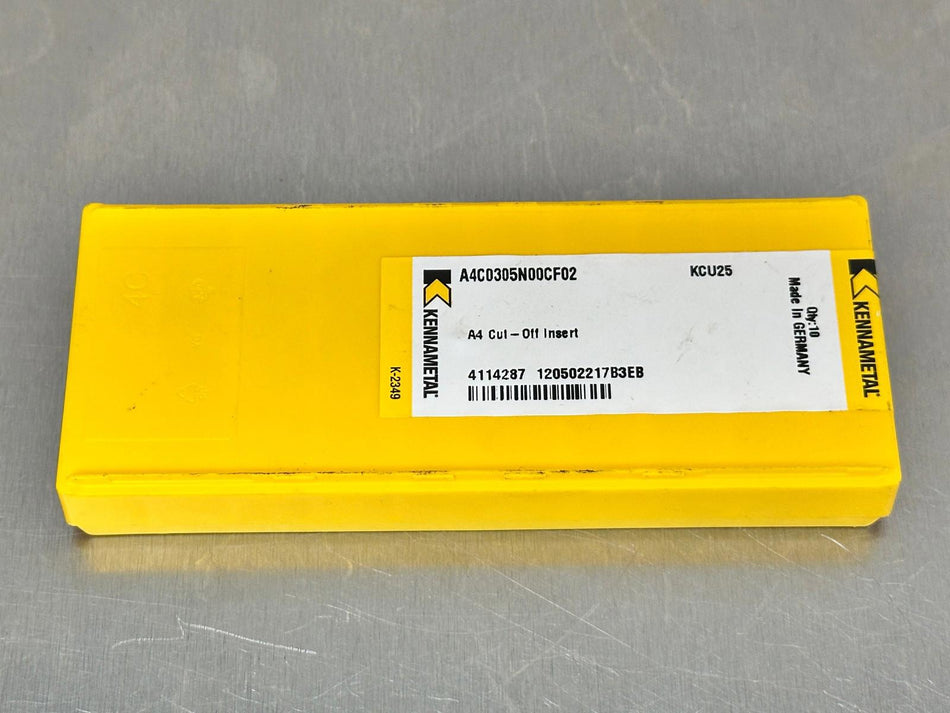 Kennametal A4C0305N00CF02 KCU25 Carbide Insert 4114287 (Pack of 10)