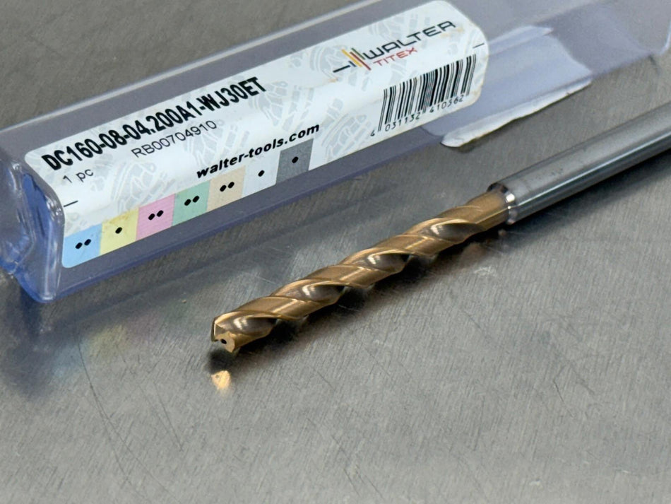 Walter 4.2mm Carbide Drill 8xD Coolant Xtreme Evo DC160-08-04.200A1-WJ30ET