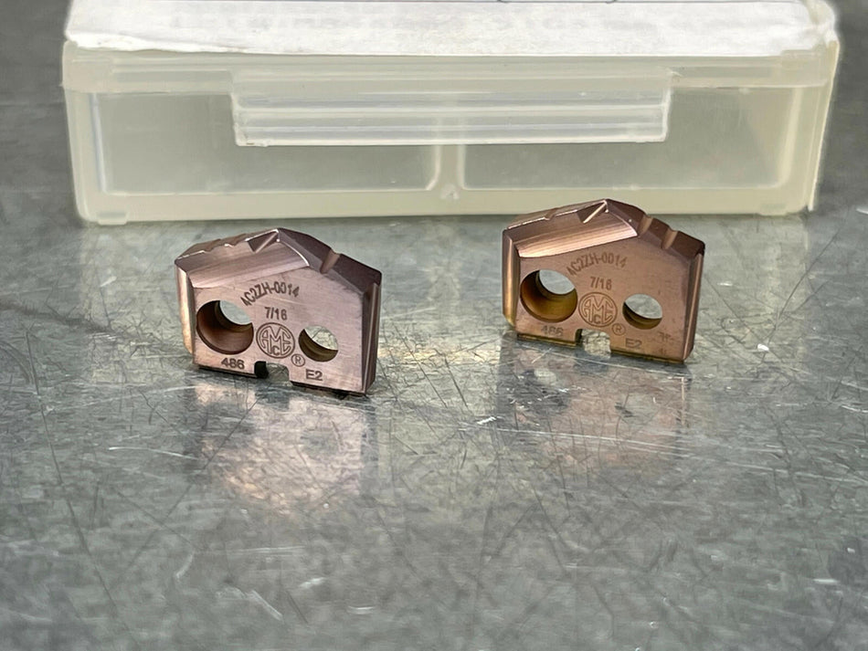 (2) AMEC 7/16" Carbide Spade Drill Insert Gen2 #Z T-A Allied 4C2ZH-0014