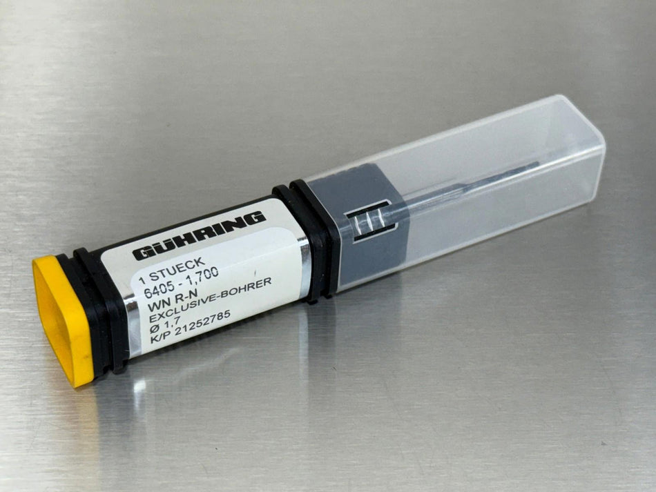 Guhring 1.7mm Solid Carbide Drill 5xD Coolant Through 6405 Micro Exclusive