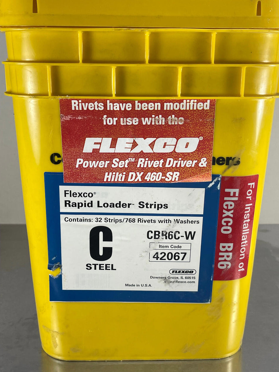 Flexco CBR6C-W Rapid Loader Rivet Strips Size C White 42067 (768 Rivets)