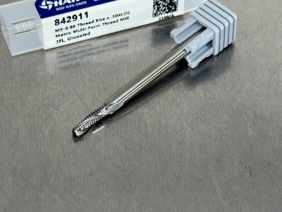 Harvey M5-0.80 Carbide Thread Mill Multi-Form Metric Long Flute 842911