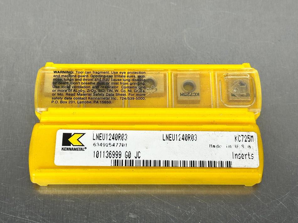 Kennametal LNEU 1240R03 Carbide Insert KC725M (Pack of 10)