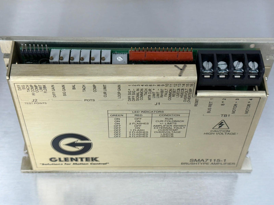 Glentek SMA7115-1 Module Servo Drive Brush Type Amplifier