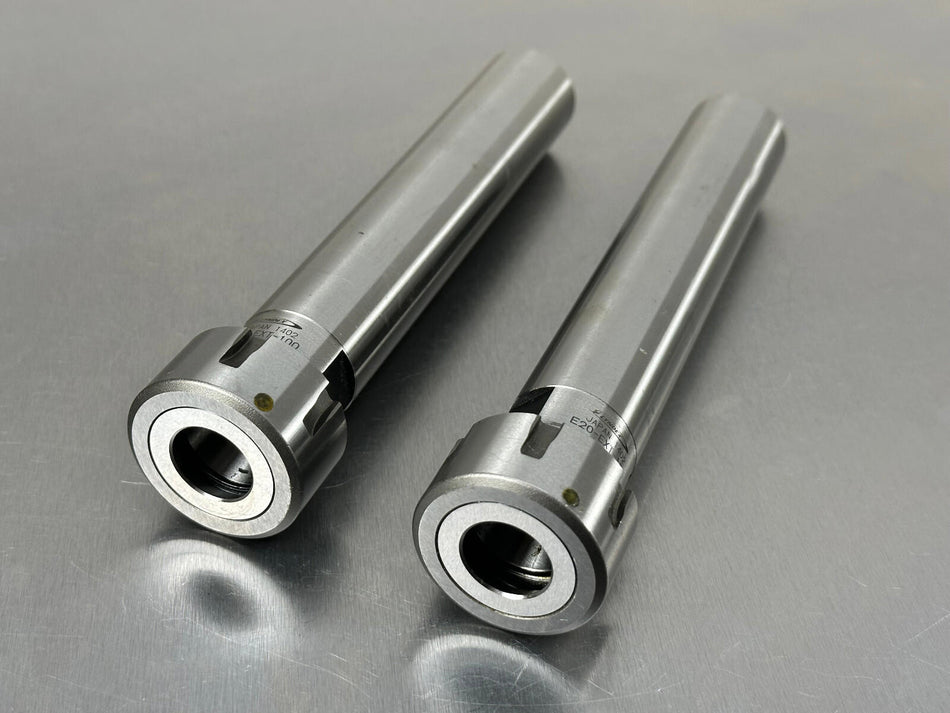(2) Lyndex ER20 Collet Chuck Extension 1" Shank E20-EXT-100