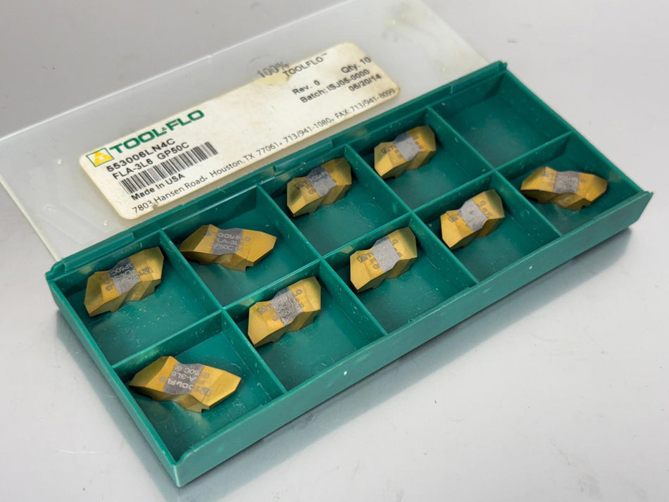 Tool-Flo FLA-3L6 GP50C Carbide Insert Threading (Pack of 9)