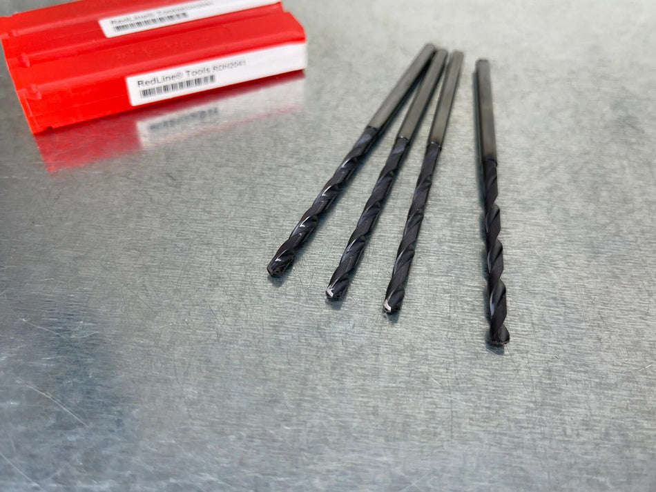 (4) Redline 9/64" Solid Carbide Drill Coolant Through 7xD HP RDH2041