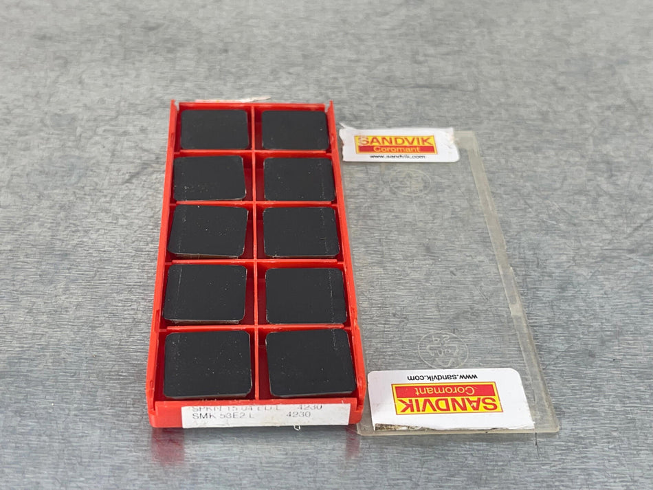 Sandvik SMK 53E2L 4230 Carbide Inserts SPKN 15 04 ED L (Pack of 10)