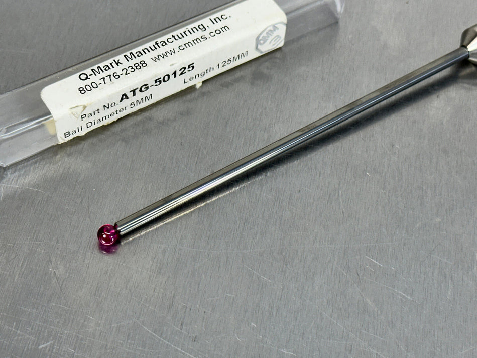 Q-Mark M5 Stylus Carbide Stem 5mm Ruby Ball CMM Probe ATG-50125